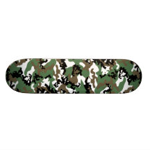 Planche à roulettes concrète de Camo de jungle