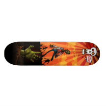 Planche à roulettes de cerveaux de zombi de rayon 