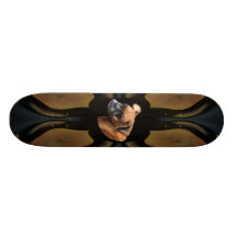 Planche à roulettes de chien de boxeur de la Birma