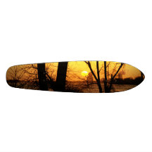 Planche à roulettes de coucher du soleil