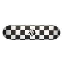 Planche à roulettes de damier