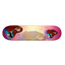 Planche à roulettes de fée et de licorne