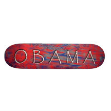 Planche à roulettes de grunge d'Obama