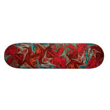 Planche à roulettes de marbre géniale rouge