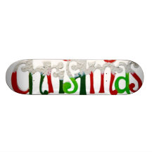 Planche à roulettes de Noël
