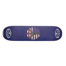 Planche à roulettes de paix des Etats-Unis