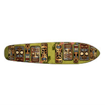 Planche à roulettes de partie de Tiki