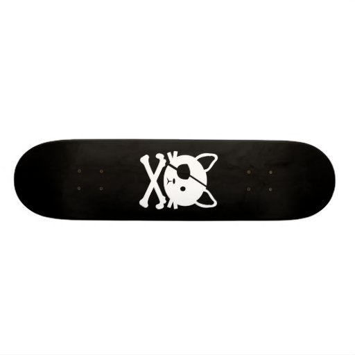 Planche à roulettes de pirate de chat