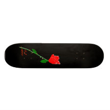 Planche à roulettes de rose rouge de l'ART un de k