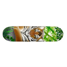 Planche à roulettes de tigre de jungle