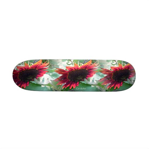 Planche à roulettes "de tournesols rouges"