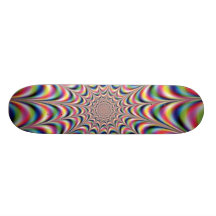 Planche à roulettes d'illusion optique