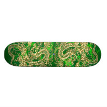 Planche à roulettes d'ivrogne de satin de vert de 