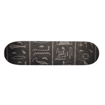 Planche à roulettes égyptienne d'hiéroglyphes