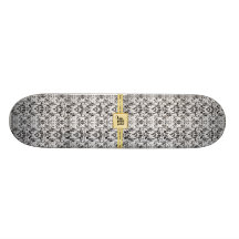 Planche à roulettes élégante de monogramme de dama