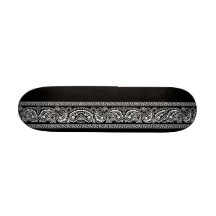 Planche à roulettes noire de Paisley mini