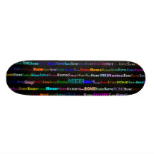 Planche à roulettes noire de Rome