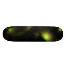 Planche à roulettes noire et verte