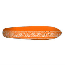 Planche à roulettes orange Oldschool de Paisley
