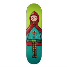 Planche à roulettes, peu de capuchon rouge