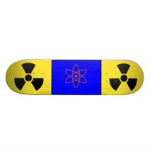 Planche à roulettes radioactive de signe