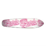 Planche à roulettes rose de jeune mariée