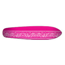 Planche à roulettes rose Oldschool de Paisley