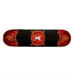 Planche à roulettes rouge chinoise de tigre