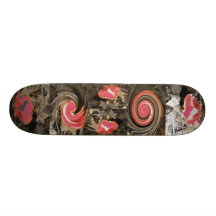 Planche à roulettes rouge de champignon