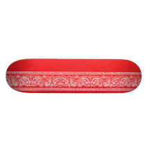 Planche à roulettes rouge de Paisley pro