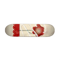 Planche à roulettes rouge de pavot planches à roulettes