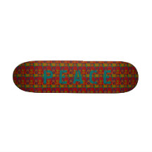 Planche à roulettes sauvage de ~ de signes de paix