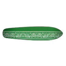 Planche à roulettes verte Oldschool de Paisley