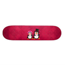 Planche à roulettes victorienne de pingouins de Va