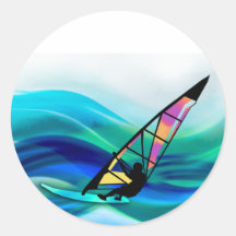 Planche à voile de Technicolor dans un ouragan Adhésif