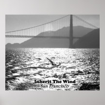 Planche à voile sur la Baie de San Franciso Posters