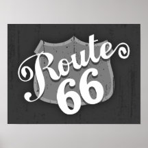 Planche de recouvrement de l'itinéraire 66 posters