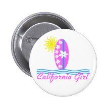 Planche de surf W/Sun de rose de fille de la Calif Badge Avec Épingle