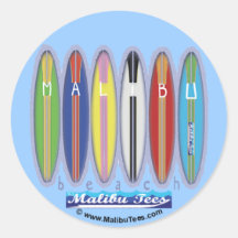 Planches de surf de plage de Malibu Adhésifs