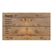 Planches en bois modèle de carte de visite