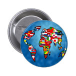 Planète de drapeau badges