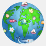 Planète de natures adhésifs ronds