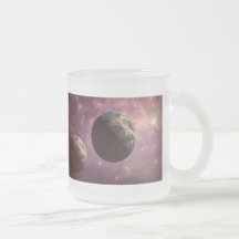 Planètes dans un univers rose tasses