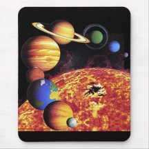 Planètes Mousepad de système solaire Tapis De Souris
