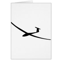 planeur de planeur cartes de vœux