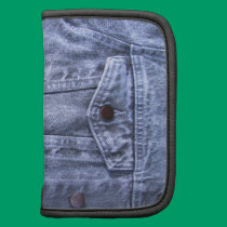 Planificateur bleu de ~ de denim pochettes folios