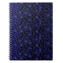 Planificateur bleu de mariage damassé carnets à spirale