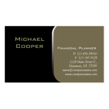 Planificateur financier de carte de visite profess