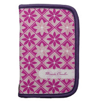 Planificateur floral décoratif de tuiles - pourpre pochettes folios