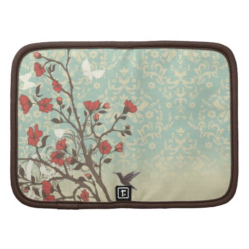 Planificateur floral vintage de folio de damassé d agendas